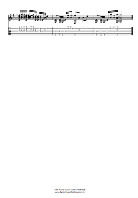 Free Music Guitar Score Download -  问我 - Image 2